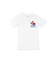 Kırmızı Do Not Be Emotional Cep Logo Tasarımlı Beyaz Tişört