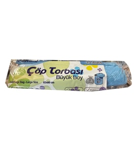 Canhome Mavi Büyük Boy Battal 65x80 Cm. 30 Litre Çöp Torbası Poşeti - 10 Adetlik Rulo