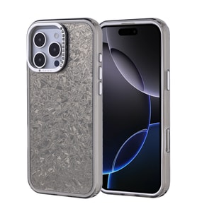 Apple iPhone 16 Pro Max Uyumlu Kılıf Taşlı Tasarımlı Zore Kapi Kapak (Siyah)