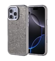 Apple iPhone 16 Pro Max Uyumlu Kılıf Taşlı Tasarımlı Zore Kapi Kapak (Siyah)
