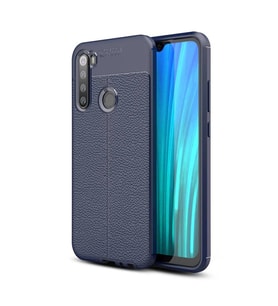 Xiaomi Redmi Note 8 Deri Görünümlü Silikon Lacivert