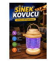 Çift Renk LED Aydınlatmalı Sinek Kovucu Lamba – 360° Koruma Izgaralı