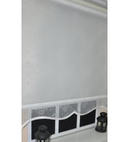 Çift Mekanizmalı Kirli Beyaz Damask Tül Perde ve Ekru Stor Perde STB45252-V01