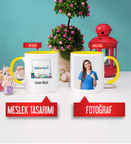 Laborant Kupa Bardak Sarı Fotoğraflı