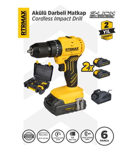 Rts5012 Şarjlı Darbeli Matkap 54 Nm 20v Çift Akü