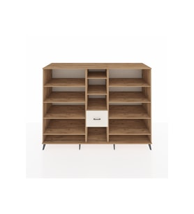Kronos Dolap 11 Raflı 3 Çekmeceli  220x59x163 Çam-Çam/Aytaşı