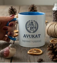 Kişiye Özel Karikatürlü Erkek Avukat Kupa Bardak Avukatlar Günü Hediyesi