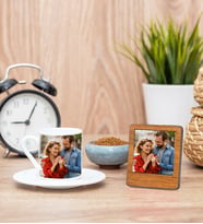 Kişiye Özel Fotoğraflı Kahve Vincanı Ve Çerçeve