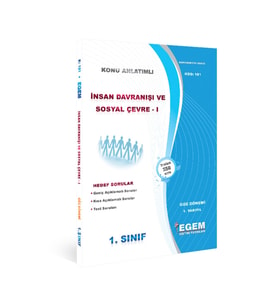 Egem Eğitim Yayınları AÖF 1. Sınıf İnsan Davranışı ve Sosyal Çevre Güz Dönemi Konu Anlatımlı Soru Bankası (Çok Renkli)