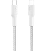 USB-C - USB-C Kablosu, 1 m, 240 W, Yumuşak, Esnek Hızlı Şarj Kablosu, iPhone 16, Galaxy S25, Pixel 9, MacBook, iPad Pro ve Daha Fazlası için Tip-C Şarj Kablosu - Beyaz (USB 2.0)