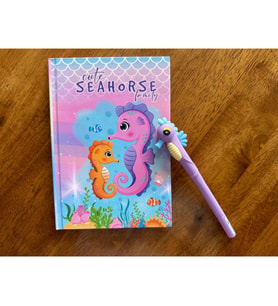Seahorse Family Temalı Defter ve Jel Kalem Seti