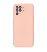 Oppo Reno 5 Lite Kılıf Nano İçi Kadife Silikon - Pudra