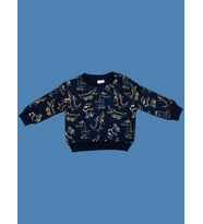 Erkek Bebek Dinazor Desenli Sweatshirt (Lacivert)