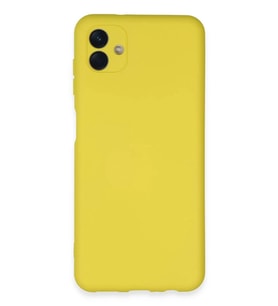 Newface Samsung Galaxy A04E Kılıf Nano içi Kadife Silikon - Sarı