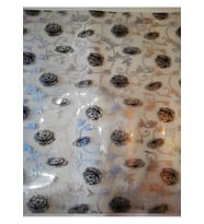 Şeffaf Masa Örtüsü 1,7 Mm 80 Cm X 160 Cm Kalın Desenli Pvc Kayma-Şeffaf-80 X 160