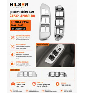 Rav4 CAm Düğme Çerçeve Gri 2001-2003 Ön Sol