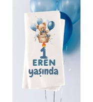 Kişiye Özel Ayıcıklı Doğum Günü Baskılı Sunum Peçetesi 20’li
