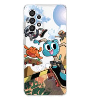 Samsung Galaxy A72 Uyumlu Gumball Tasarımlı Şeffaf Telefon Kılıfı