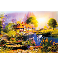 Nova 41067 - 1000 Parça Kuğulu Bahçe Puzzle