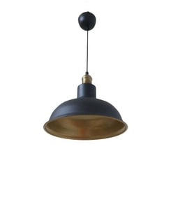 Retro Metal Siyah Dekoratif Eskitme Duylu Kafe Siyah İçi Gold Mutfak Avize Çap:30 cm