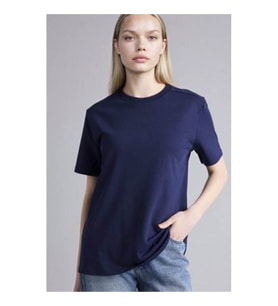 Defacto Regular Fit Basic Lacivert Kadın T-Shirt A9428AX/NV251