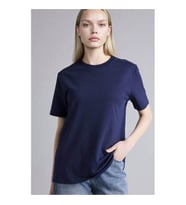 Defacto Regular Fit Basic Lacivert Kadın T-Shirt A9428AX/NV251