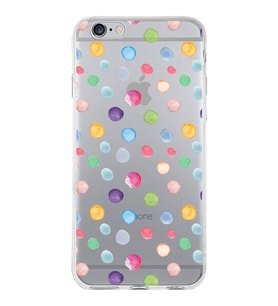 PrintiFy Apple  iPhone 6 ile Uyumlu 1mm Slim Fit Water Color 6 Baskılı Şeffaf  Kılıf