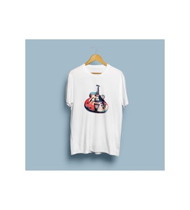 Oversize Gitar / Guitar Tasarım unisex T-shirt