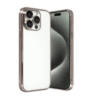 iPhone 15 Pro Max Kamera Korumalı Lensli Silikon - Titan Gri
