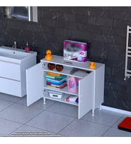 Modilayn SÖKE 95x75x32,5 cm’ lik Küçük Alanlar İçin Akıllı Çözümler 2 Kapaklı 4 Göz Raf Dolap