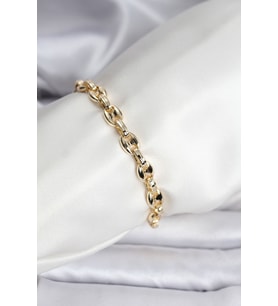 14K Gold Renk Kaplama Kahve Çekirdeği Model CM Kadın Bileklik - TJ-BB8119