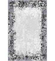 Eliana Home Baskılı, Yıkanabilir Kaymaz Taban Salon Halısı LNA0332 100x150 cm (Gri)