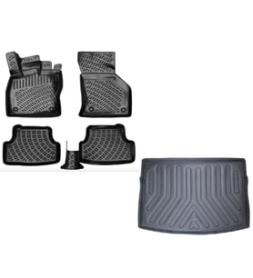 Volkswagen Golf 7 2012-2019 Yılları Arası Uyumlu 3D Havuzlu Paspas + ÜST Bagaj Havuzu Set