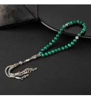 Malakit Doğal Taş Tesbih 33lük - 6mm (Çok Renkli)