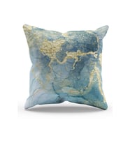Moud's Çift Tarafı Baskılı Gold Marble-1 Desenli Süet Kırlent Kılıfı