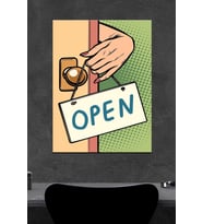 Open Ahşap Poster (27x18)