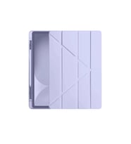 Apple İpad Pro 11 (2024) Kılıf Kalemlikli Hugo Tablet Kılıfı - Lila