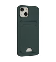 Iphone 14 Kılıf Kelvin Kartvizitli Silikon - Koyu Yeşil