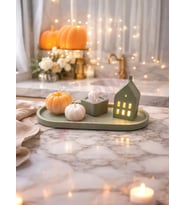 Mumelia Candles Mini Kabaklı Ev Dekor - Doğal Soya Taştozu Tasarım Mum Seti