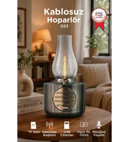 Torima Bluetooth Hoparlör Vintage Gaz Lambası Işıklı Şarjlı Speaker D53 Nikel