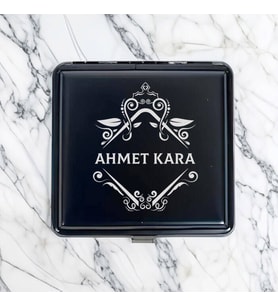 Kişiye Özel Hediyelik Elit Metal Siyah Sigara Tabakası