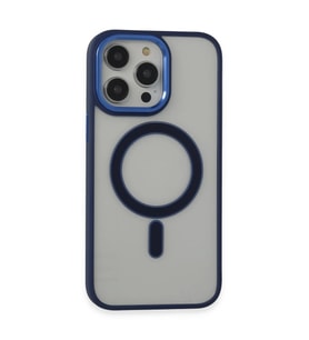 Apple iPhone 15 Pro Max Kılıf Room Magneticsafe Silikon - Lacivert