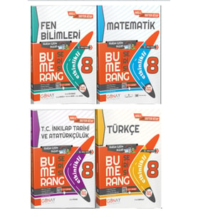 Günay Yayıncılık Günay Yayınları 8. Sınıf Tüm Dersler Bumerang Serisi Soru Bankası 4 Kitap Lgs Hazırlık (Çok Renkli)