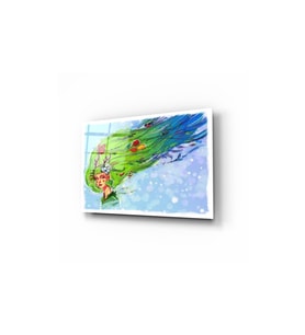 Bahar Renkleri Cam Tablo 50x70 Cm