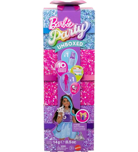 Barbie Parti Paketi Bebek Ve Aksesuarlar, Muhteşem Parti Serisi, Renk Değişimi Dahil 10 Sürpriz, Mor (Çok Renkli)