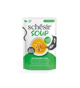 Schesir Pouch Soup Tavuk ile Bal Kabağı Yetişkin Kedi Çorbası Pouch 40gr