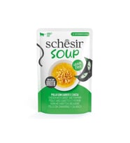 Schesir Pouch Soup Tavuk ile Bal Kabağı Yetişkin Kedi Çorbası Pouch 40gr