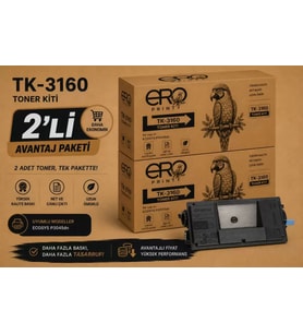 Kyocera ECOSYS P3060 Muadil Toner - 2'li Avantaj Paket