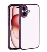 Newface Apple iPhone 17 Razer Lensli Silikon - Açık Mor