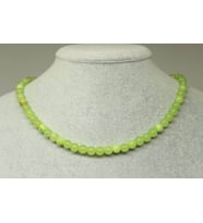Yeşil Oniks Taşı Kolye 6mm (Klipsli)